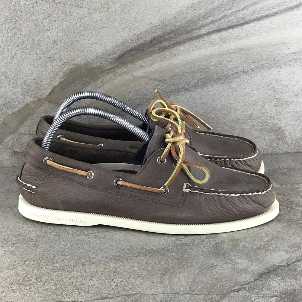 Sperry Top Sider Authentic Original Boat Shoes in Brown Leather